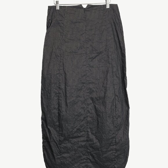 Annette Gortz Split Black Pinstripe Bubble-Hem Skirt-Pants - Picture 2 of 10